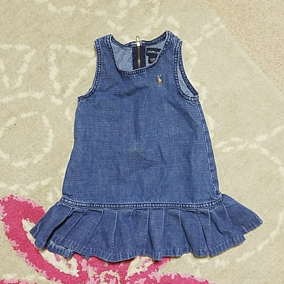 ralph lauren baby girl denim dress
